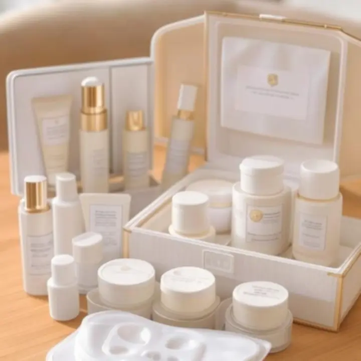 Sezonowy luksusowy zestaw do pielęgnacji skóry w eleganckim opakowaniu prezentowym